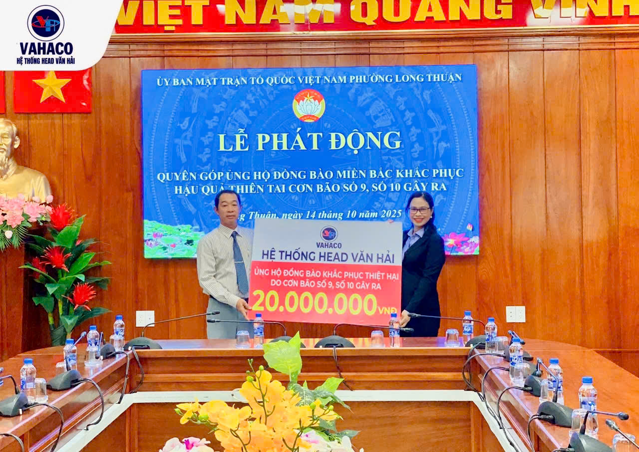 HỆ THỐNG HEAD VĂN HẢI CHUNG TAY HỖ TRỢ ĐỒNG BÀO VÙNG BÃO LỤT