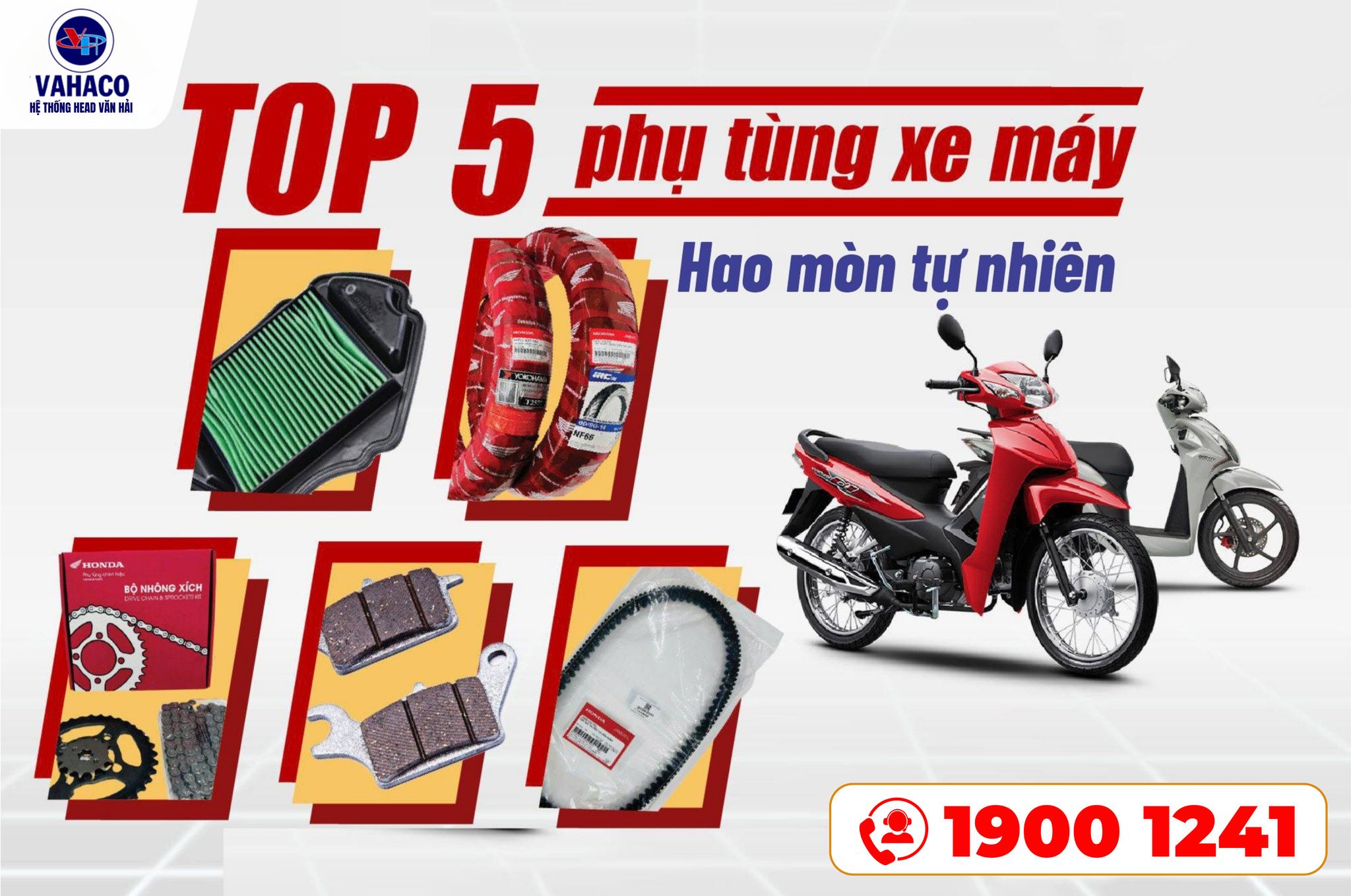 TOP 5 PHỤ TÙNG XE MÁY HAO MÒN TỰ NHIÊN