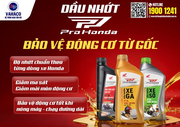 DẦU NHỚT PRO HONDA – BẢO VỆ ĐỘNG CƠ TỪ GỐC 