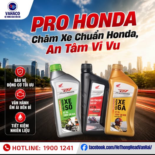 PRO HONDA CHĂM XE CHUẨN HONDA, AN TÂM VI VU
