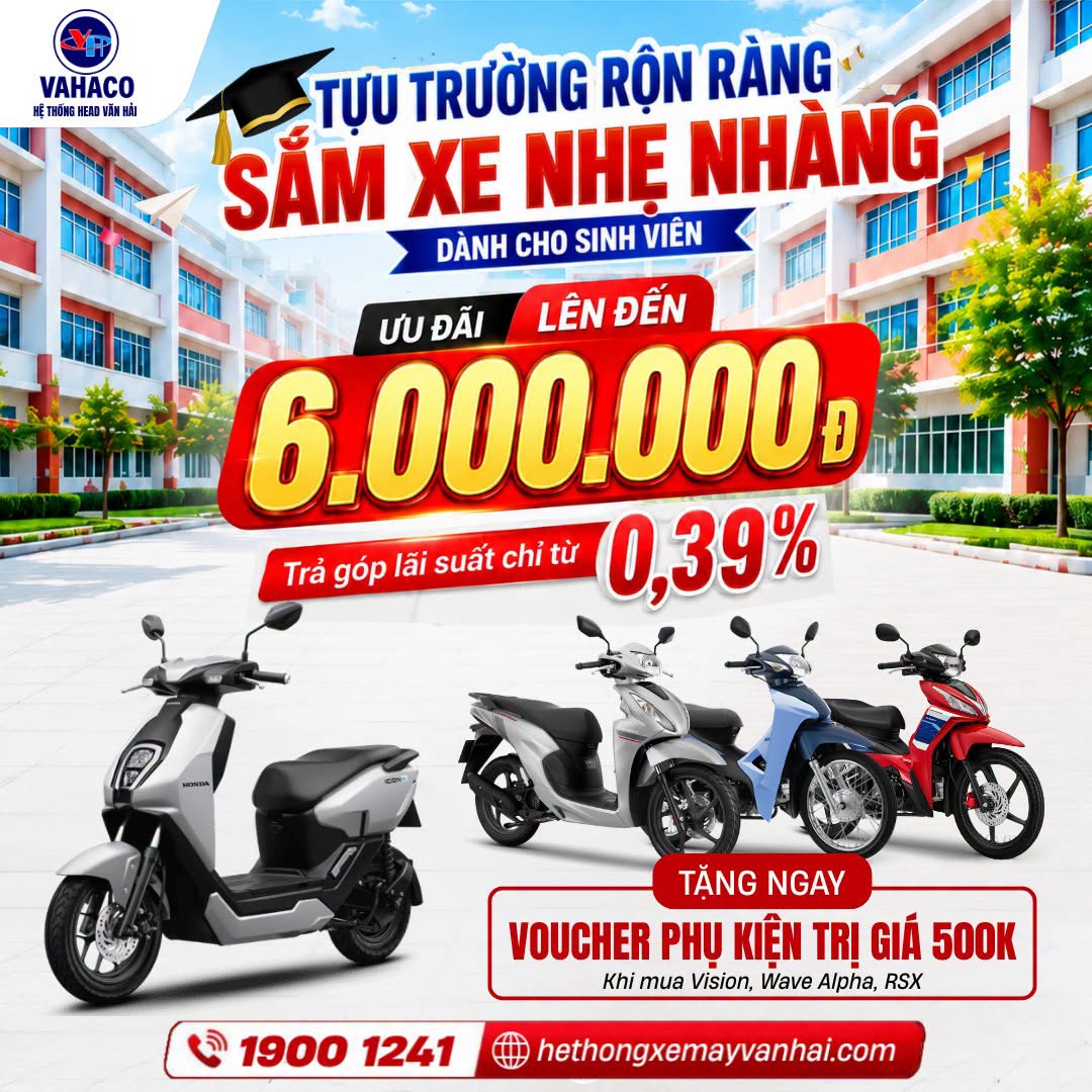 Ưu Đãi Mua Xe Honda Cho Sinh Viên Lên Đến 6 Triệu Đồng