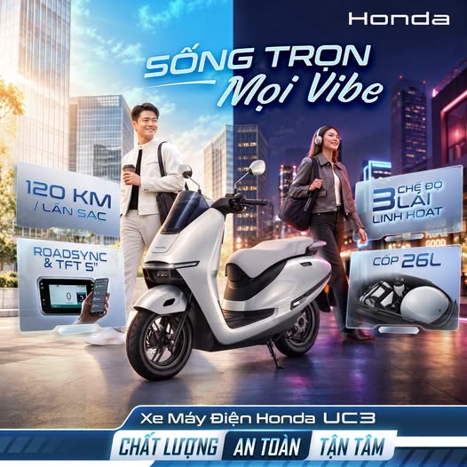 XE MÁY ĐIỆN HONDA UC3: PIN, TIỆN ÍCH VÀ CÔNG NGHỆ NỔI BẬT