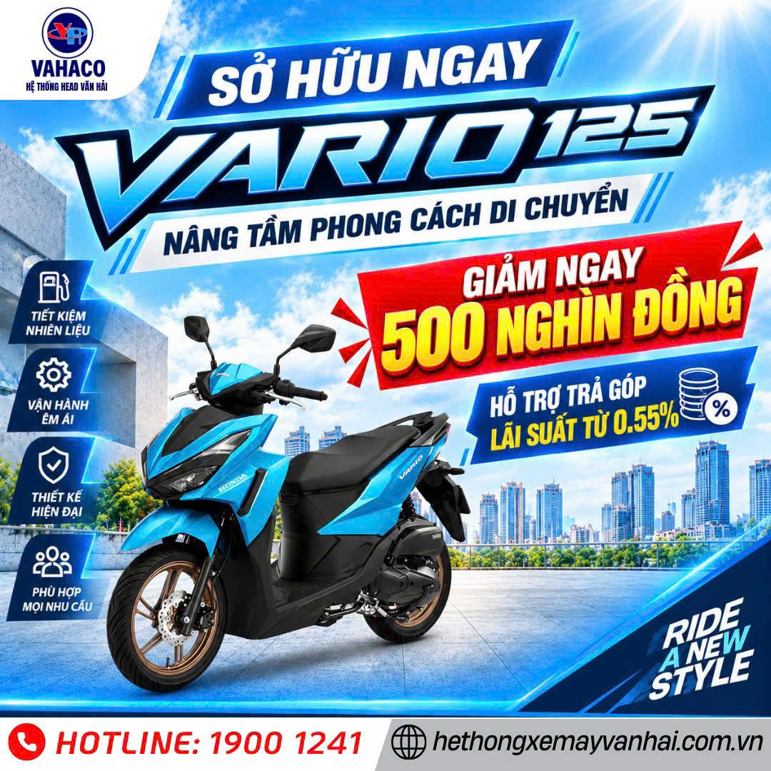 HONDA VARIO 125 – THIẾT KẾ THỂ THAO, ƯU ĐÃI HẤP DẪN
