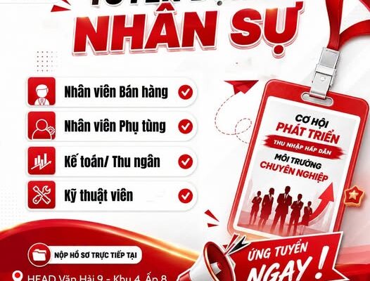 TUYỂN DỤNG NHÂN SỰ TẠI HEAD VĂN HẢI ĐỒNG NAI