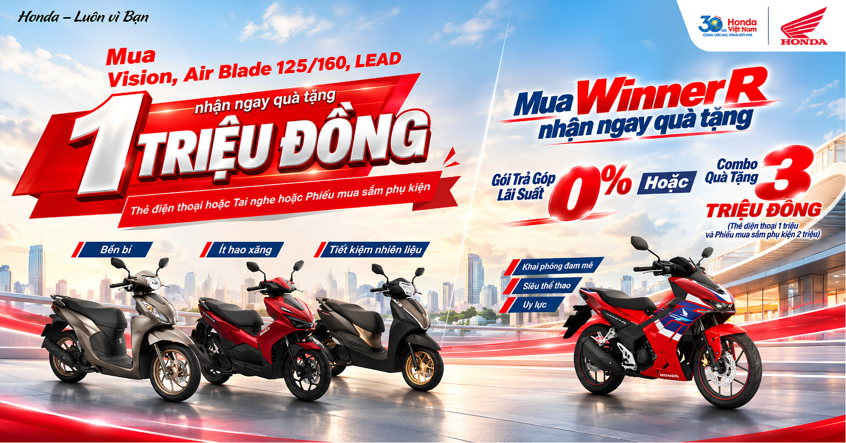 Khuyến mãi Honda tháng 10/2026 tại HEAD Văn Hải: Quà hấp dẫn